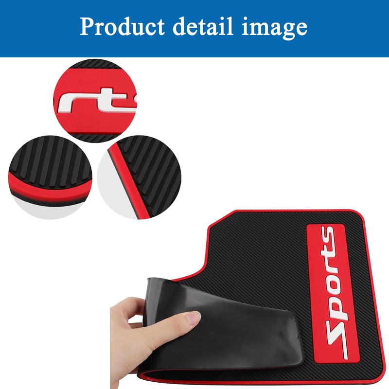 4 Pcs Black Sports Car Mud Flaps Front and Rear