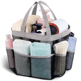 Attmu Mesh Shower Caddy Portable, Quick Dry Hanging Shower Tote Bag for College Dorm Room Essentials, Large Capacity Shower Caddy Dorm for Bathroom Gym Swimming