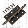 Dophee 2Pcs 127x44mm Antique Bronze 6 Holes Hinges for Vintage