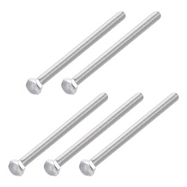 METALLIXITY Hex Bolts (M6-1x150mm) 5Pcs, 304 Stainless Steel Coarse Fully Threaded Hex Head Screw Bolt Machine Screws - for Furniture Repair, Silver