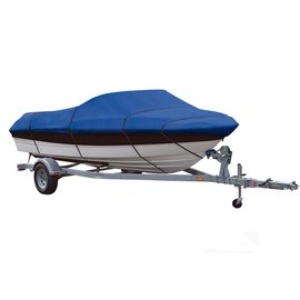 SBU Blue Boat Cover Compatible for Nitro - BASS Tracker Fish N SKI W/O SKI Pole 1989-1991