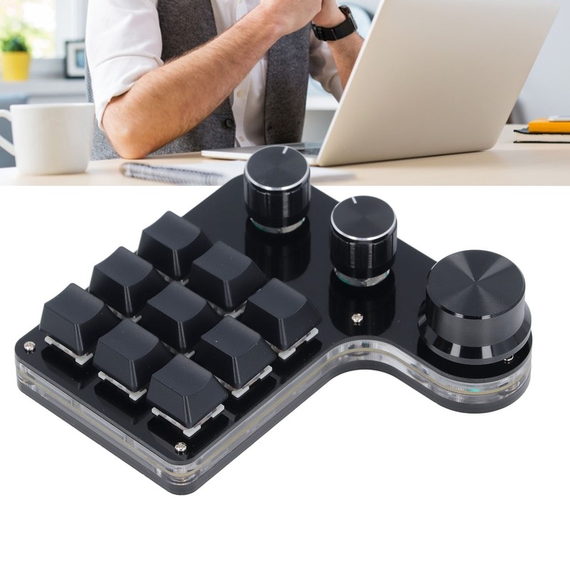 USB Mini Macro Mechanical Gaming Keyboard Programmable 9 Keys 3