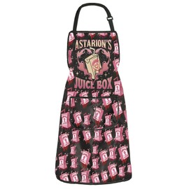 BAUNA Astarion Game Kitchen Apron Astarion BG3 Apron With Pocket Astarion’s Juice Box Kitchen Decor BG3 Housewarming Gift (Juice Box Apron)