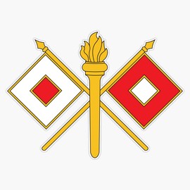 HOF Trading Army Signal Corps Vinyl Sticker Waterproof Decal Laptop Wall Window Bumper Sticker 5"