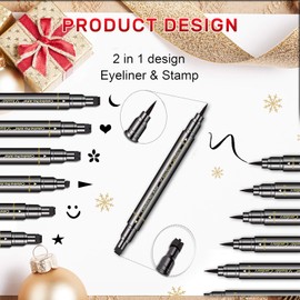 Erinde Brown Liquid Eyeliner - High Precision, Liquid Brown Ink Eyeliner Pen, Professional Waterproof Eyeliner Pen, Long-Lasting Eye Liner Pen, Quick-Drying Korean Eye Makeup