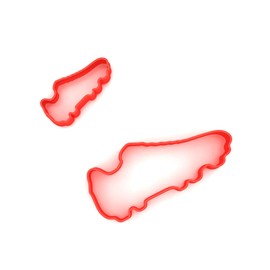 Custom Cutters Football Boot Shape Cutters | Mini/Small Plastic Cutter for Baking, Fondant, Clay, Pastry, Icing, Jewellery (3CM + 5CM)