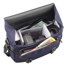 Cullmann Bristol Maxima 322+ Kameratasche im Messenger-Stil mit Tablet-Fach, Farbe dunkelblau, 270x180x100mm