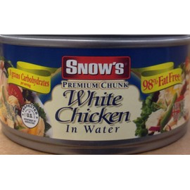Snow's Premium Chunk WHITE CHICKEN in Water 10oz. (4 Pack)