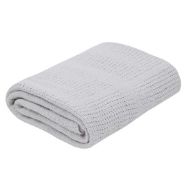BabyTown Baby Boys and Girls Soft Cotton Cellular Blankets Grey