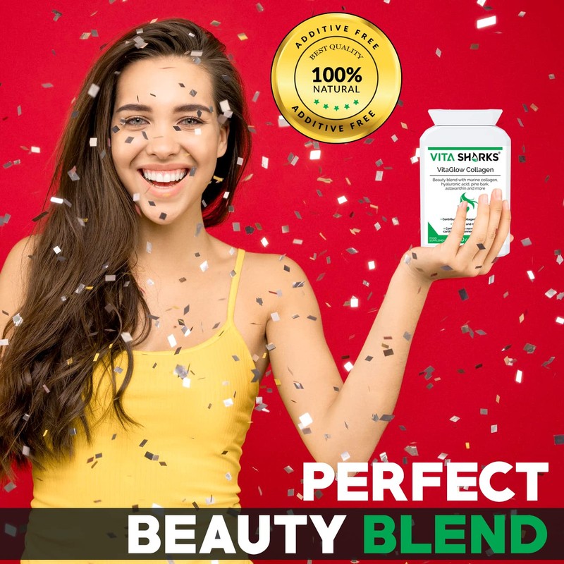 VitaGlow Collagen - Anti-Ageing Tablets with Biotin for Beautiful &