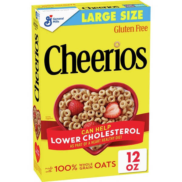 Original Cheerios Heart Healthy Cereal, Gluten Free Cereal with Whole Grain Oats, 12 oz