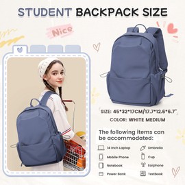 HYC00 School Backpack Teenager Girls School Bag Backpack Girls Teenager School College Backpack Women's Backpack Casual Daypack Laptop Backpack 15.6 Inch Women's Daypack Book Bag, A7-Blue Purple