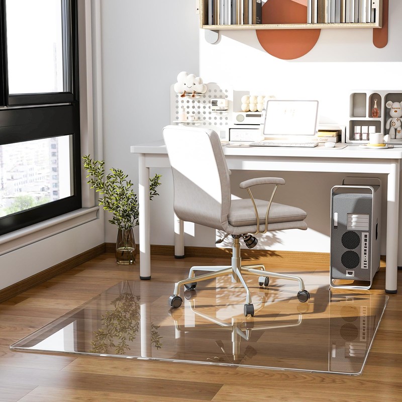 GLSLAND Irregular Tempered Glass Floor Mat - 36" x 48"