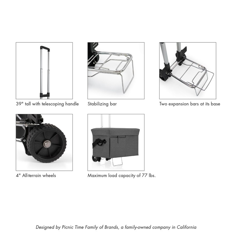 ONIVA - a Picnic Time brand Folding Trolley with Telescope