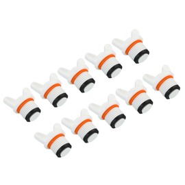 PATIKIL 1/2PT PPR Pipe Fitting End Cap, 5 Pack Butterfly Male Threaded Water Tubing Stopper PPR Pipe Connector Plug for Water/Oil/Gas Water Line Ends, White