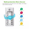 EBL 4~8 Slots Smart Charger For AA AAA Rechargeable Batteries