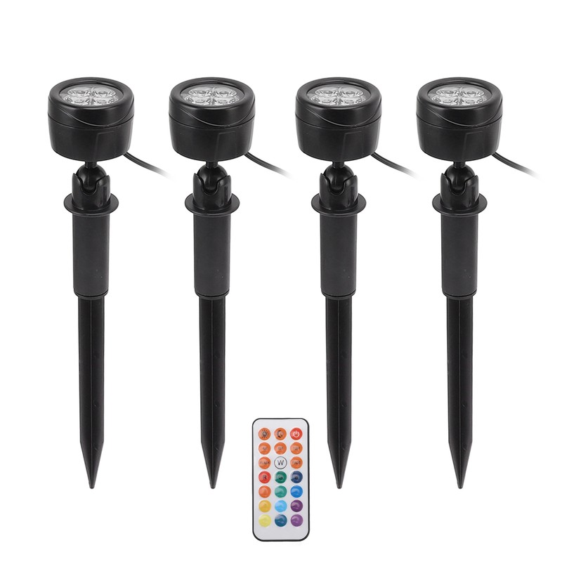 LED Landscape Spotlight Light Waterproof 360° Rotatable 13 Colors High