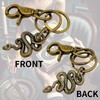 AhhYouMe Snake Real Key Chain Ring Hook Car Motorcycle Accessories