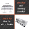 Reflective Foil Insulation Roll, Double-Sided Aluminum Heat Shield, 3mm Foam