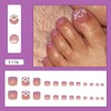 Purple French Press on Toenails Short WLGDLH Summer Fake Toe