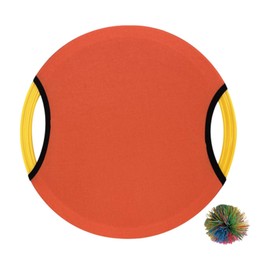 F Fityle Trampoline Paddle Ball Game Set Flying Disc Indoor Outdoor Family Sensory Training Equipment Toss and Catch Game for Camping, Orange