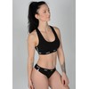 Everlast Womens Casual Sports Bra, COM D: Black, Black, Large