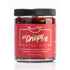 Hot Crispy Oil- Fried garlic, shallots, chili peppers and spices. Flavor bomb, Chili Crisp, Hot Sauce, Chili Oil,