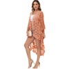 ANNA-KACI Women's Boho Lace Cardigan Floral Crochet Beach Cover Ups