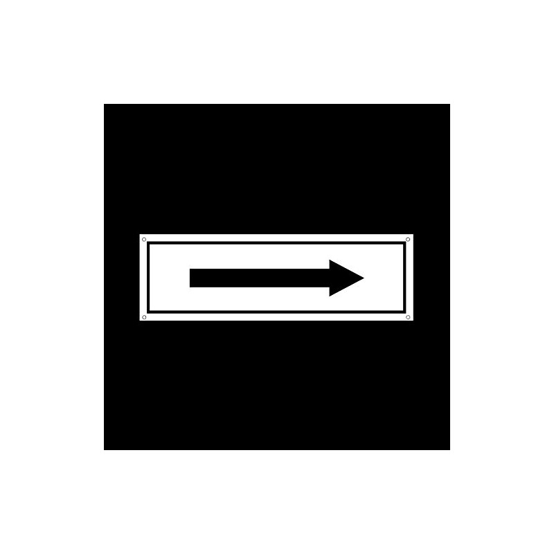 Arrow Plastic Door Sign with 4 Pre-Drilled Holes