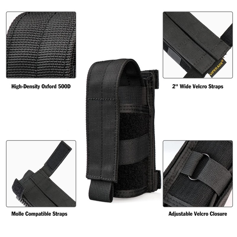 VIPERADE Multifunctional Torch Bag, Adjustable Storage Bag, Molle Nylon Bag,
