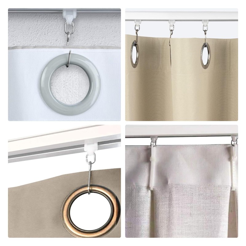 nalaina Curtain Runner, 40 Pieces, Curtain Rod Parts, Groove Width