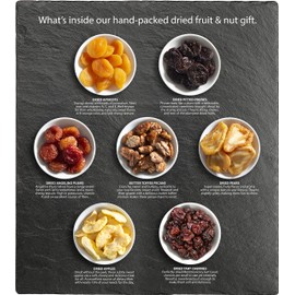 Golden State Fruit Dried Fruit and Nuts on Pear Shaped Serving Tray