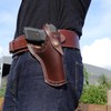 TOURBON Leather Gun Holster Adjustable Belt 1911 Pistol Holder Rig