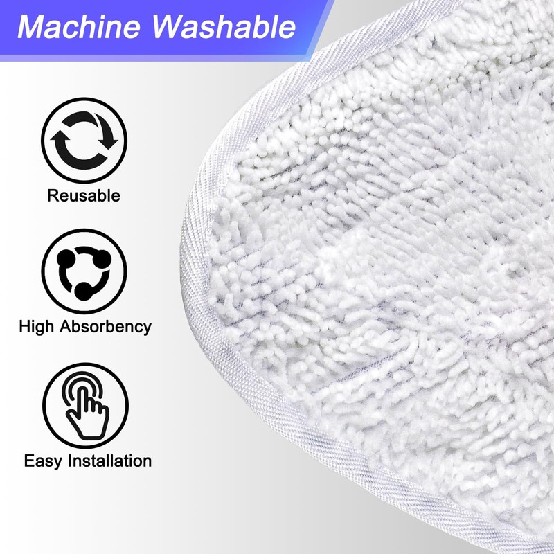 LiuHancsqd 5 Pcs for Vileda Steam Mop Replacement Pads, Microfiber