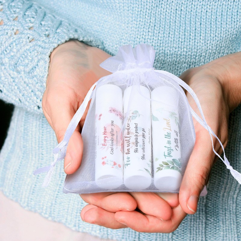 Dansib 50 Pack Christian Religious Gifts Bulk Lip Balms for