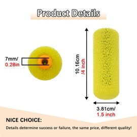 YLTOLOO 8 Pcs Textured Paint Roller Covers, 4 inch Medium Textured Foam Drywall Texture Paint Rollers, House Paint Roller Covers for Art Painting Walls Ceilings