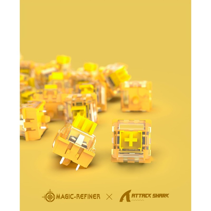 MAGIC-REFINER x Banana Yellow Switches for Mechanical Keyboard DIY, 38gf
