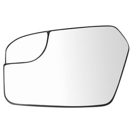 TRQ Left Mirror Glass Compatible with 2011-2012 Ford Fusion
