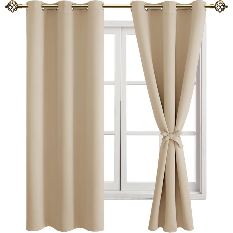 JIUZHEN Cortinas Opacas con Ojales para Dormitorio o salón, 2