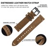 BISONSTRAP Distressed Leather Watch Strap, Watch Replacement Bands for Men,