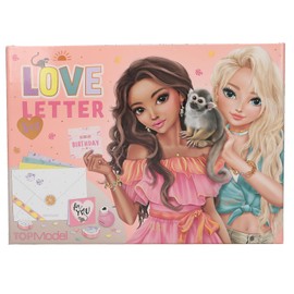 TOPModel Love Letter Set Juicy, Writing Paper Set in a Box, with 10 Letter Sheets and Envelopes, Stickers, Tapes, Stamps and Much More