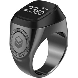 Mr. Gadget's Solutions Smart Tasbih Zikr Lite Ring Tally Counter for Muslims Digital Tasbeeh 20mm-Silver