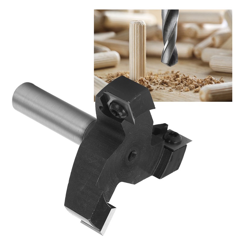 1/2in Shank Insert Style Spoilboard Bit 3 Blade T Shaped