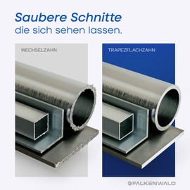 FALKENWALD® Circular Saw Blade, 216 x 30 mm, Ideal for Steel, Compatible with Bosch GCM 8, Makita 216x30 Saw Blades, Tungsten Carbide