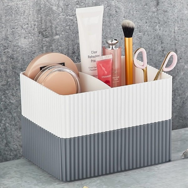 PHRYGIA Cosmetic Organiser 2 pcs with 2 Compartments,Dresser-Top Organisers, Open