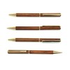 2 Pack Wooden Axis Straight Rotating 403 Ballpoint Pens, Premium