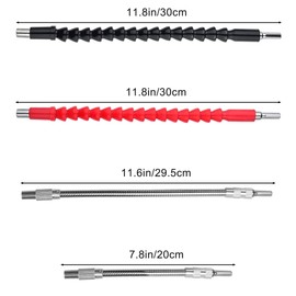 4 x Flexible Shaft Drill, Drill Extension, Around the Corner Screwdriver, for Electric Drills