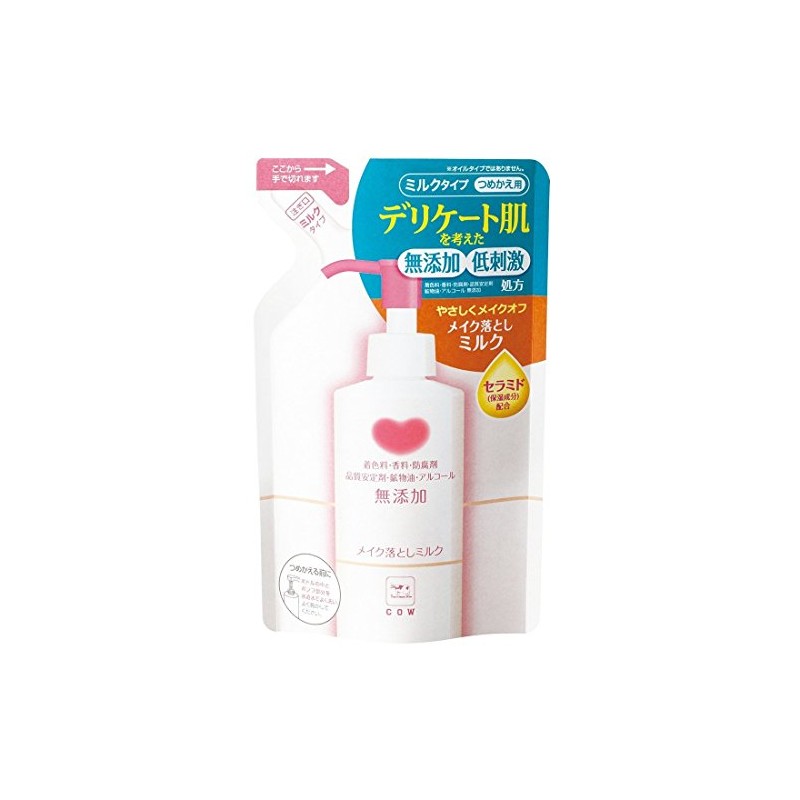Cow Brand Additive-Free Makeup Remover, Milk, Refill, 4.4 fl oz