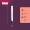 Innovine Stainless Steel Muddler, Ergonomic Design with Non-Scratch Plastic Foot,