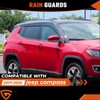 Rain Guards Compatible with Jeep Compass 2017-2026 Black 6 PCS